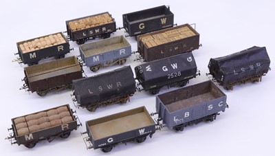 Lot 739 - 12 kit built 00 gauge wagons to include LBSC...