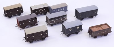 Lot 746 - Nine 00 gauge kit-built wagons to include...