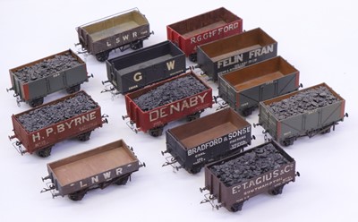 Lot 738 - 12 kit built 00 gauge wagons to include nine...