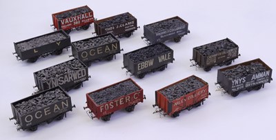 Lot 743 - 12 kit built 00 gauge private owner coal...
