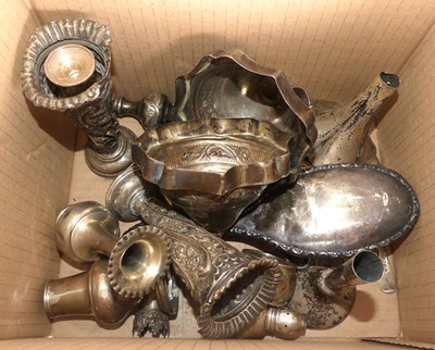 Lot 339 - A collection of miscellaneous scrap silver and...
