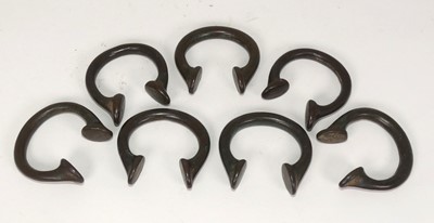 Lot 340 - A collection of seven African bronze alloy...