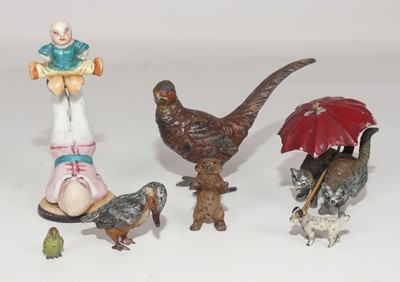 Lot 341 - A small continental bisque figure of a circus...