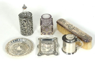 Lot 210 - A late Victorian silver pin tray, of shaped...