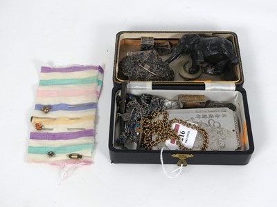 Lot 216 - A Russian silver and niello decorated buckle,...