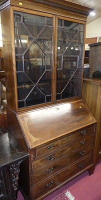 Lot 1206 - A 19th century mahogany and satinwood inlaid...