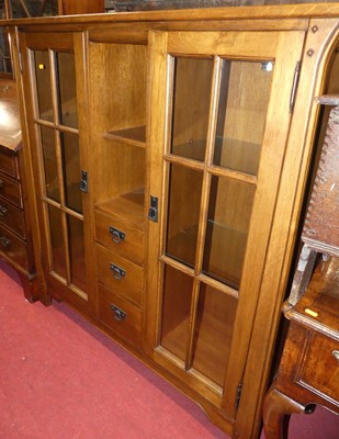 Lot 1208 - A contemporary joined oak freestanding...