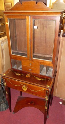 Lot 1222 - An Edwardian mahogany and polychrome painted...