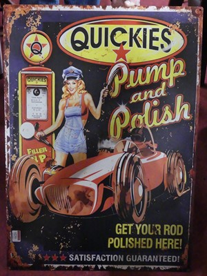 Lot 1231 - A printed metal wall-mounted advertising sign,...