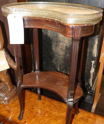 Lot 1234 - A circa 1900 French mahogany veined marble...