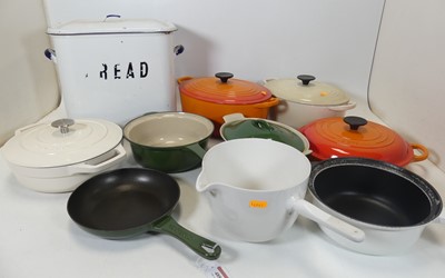 Lot 488 - *A collection of Le Creuset cast iron enamel...