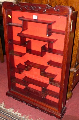 Lot 1237 - A contemporary Chinese hardwood wall hanging...