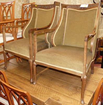 Lot 1243 - A pair of Edwardian lady's and gent's mahogany...