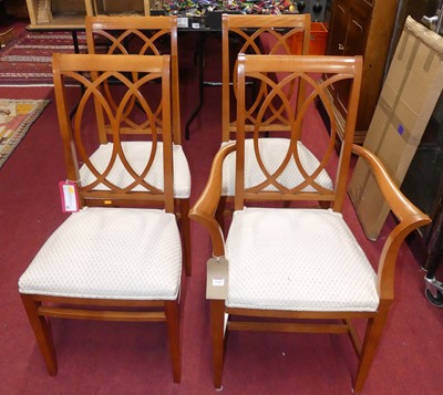 Lot 1245 - A set of eight contemporary stained beech...