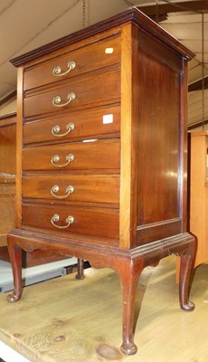 Lot 1250 - An Edwardian mahogany six-drawer cutlery...