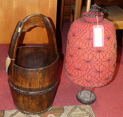 Lot 1256 - An Eastern stained pine and metal bound...