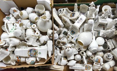 Lot 494 - An extensive collection of crested ware, to...