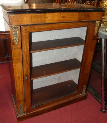 Lot 1261 - A mid-Victorian figured walnut, satinwood...