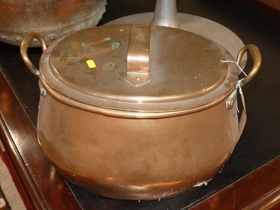 Lot 1265 - An early 20th century copper twin handled...