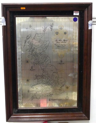 Lot 515 - An Elizabeth II silver map of the United...