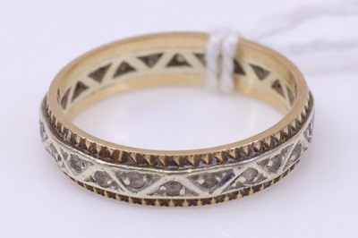 Lot 361 - A 9ct yellow gold, white metal and paste set...