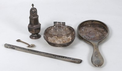 Lot 229 - A continental white metal bowl in the form of...