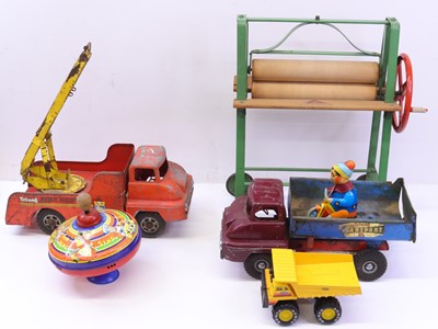 Lot 1803 - Triang group of 3 pressed steel large scale...