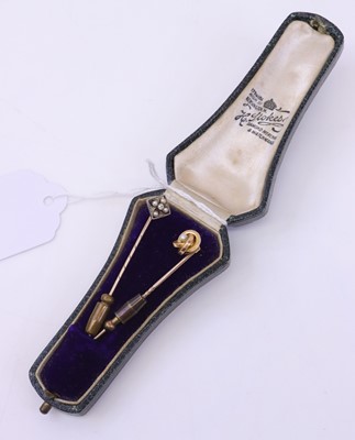 Lot 372 - A late Victorian yellow metal seed pearl and...