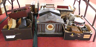 Lot 551 - A collection of clocks and clock parts to...