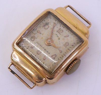Lot 382 - A continental 18ct gold cased lady's Art Deco...
