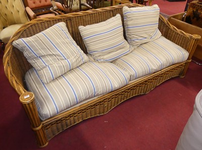Lot 1285 - *A contemporary bamboo and woven wicker...