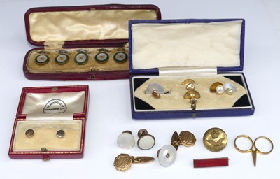 Lot 401 - A cased pair of Tessiers of London rolled gold...
