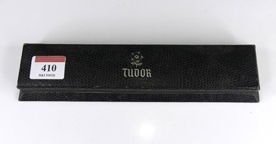 Lot 410 - A vintage Tudor Watches faux snakeskin watch...