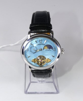 Lot 416 - A gent's steel cased 'Hugh Hefner' automatic...