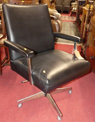 Lot 1290 - A 1960s chrome metal framed and black vinyl...