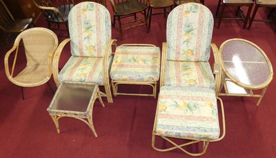 Lot 1299 - A suite of Angrave's bamboo conservatory...