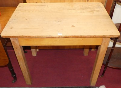 Lot 1306 - *A rustic pine round cornered kitchen side...