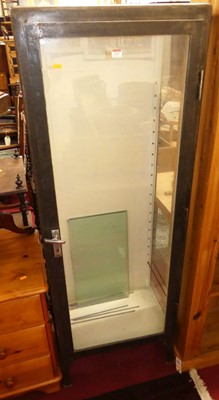 Lot 1317 - A contemporary steel and glazed single door...