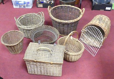 Lot 555 - A collection of wicker, to include a...