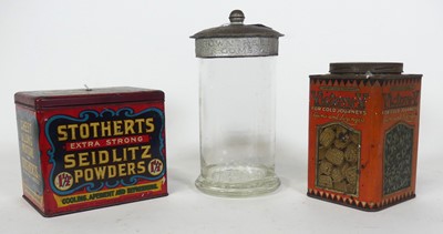 Lot 52 - An early 20th century Rowntrees Gums glass jar,...