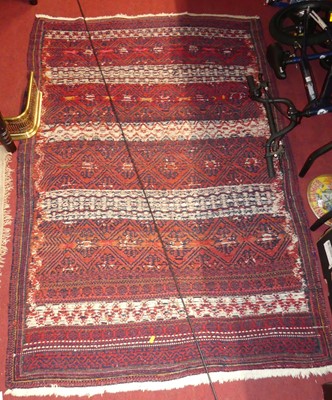 Lot 1338 - *Three various Persian woollen kilim rugs, one...