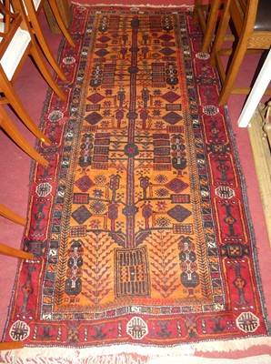 Lot 1339 - An Afghan woollen rust and red ground "Tree of...