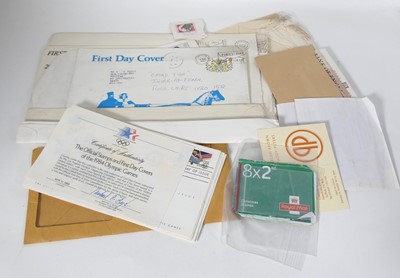 Lot 443 - A small collection of used stamps and first...