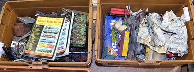 Lot 577 - Two boxes containing 0 and 00 gauge playworn...