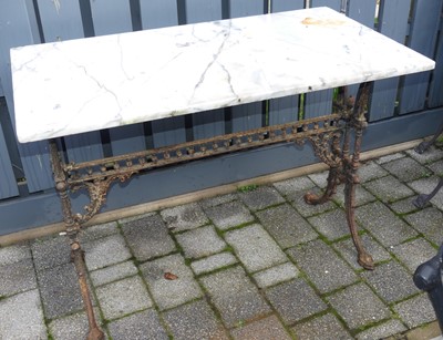 Lot 1354 - A Victorian cast iron based and white...
