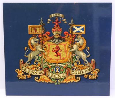Lot 24 - 17” x 15” Caledonian Railway Company crest on...