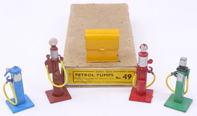 Lot 1052 - Dinky Toys pre-war No. 49 Petrol Pumps and Oil...