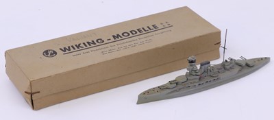 Lot 1794 - Wiking Models 1/1250 battleship model housed...