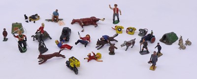Lot 1539 - Collection of mixed lead hollowcast figures,...