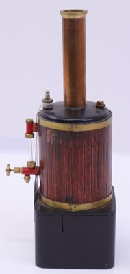 Lot 14 - Vertical live steam wooden clad boiler, free...